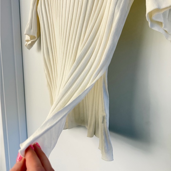 H&M Cream Ribbed Collared Knit Top - Picture 4 of 8